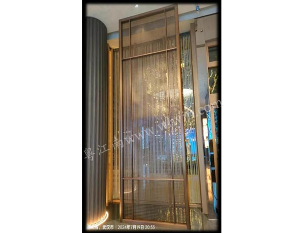 古田凱德會所不銹鋼金屬編織網屏風